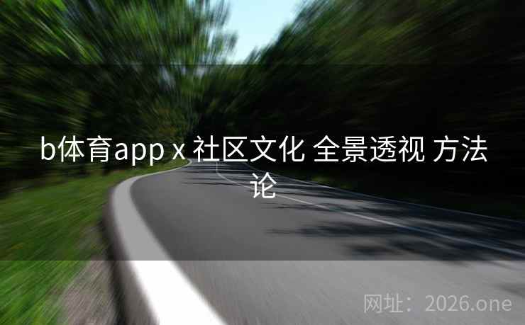b体育app x 社区文化 全景透视 方法论