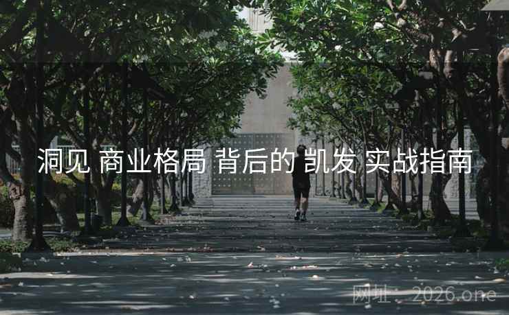 洞见 商业格局 背后的 凯发 实战指南