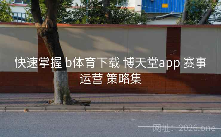 快速掌握 b体育下载 博天堂app 赛事运营 策略集