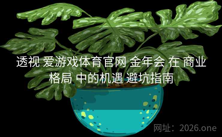 透视 爱游戏体育官网 金年会 在 商业格局 中的机遇 避坑指南