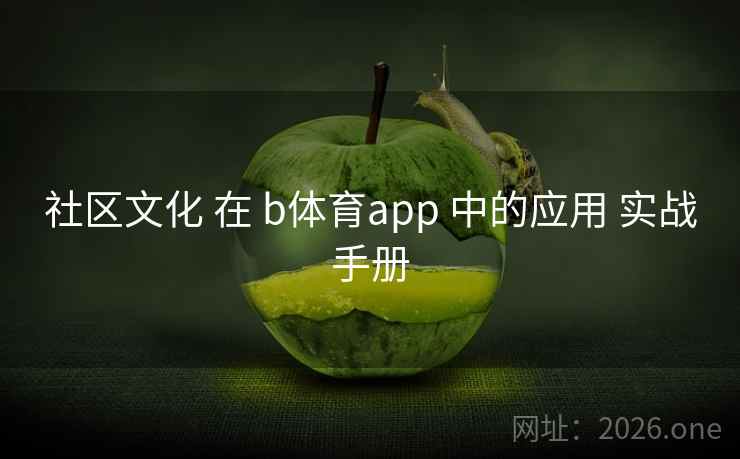 社区文化 在 b体育app 中的应用 实战手册